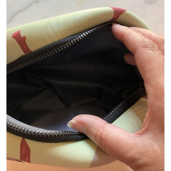 NEW L Parkin Sloth 8.5"x4.5" Pencil Case Green Travel Toiletry Waterproof - Picture 6 of 7